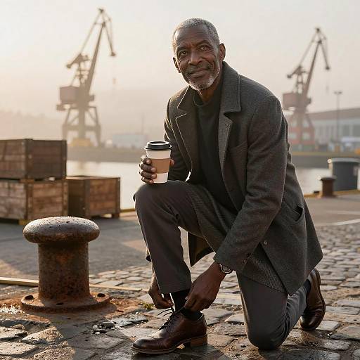 Elegant East African Man at Sunrise