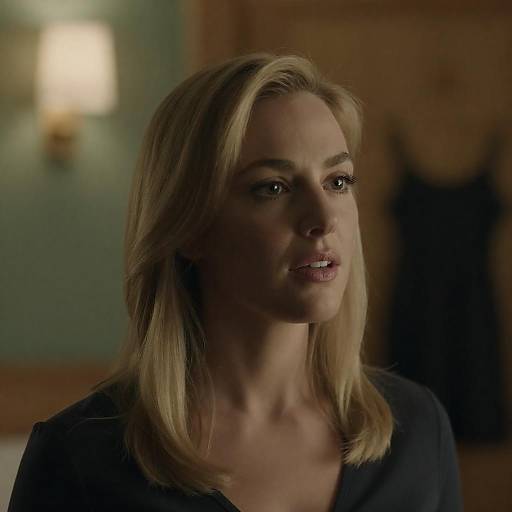 Blonde Woman in Warm Dim Lighting