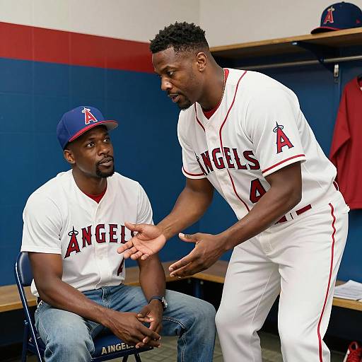 Intense Locker Room Moment: Two Men
