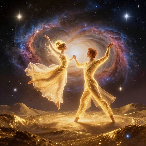 Celestial Waltz of Luminous Entities