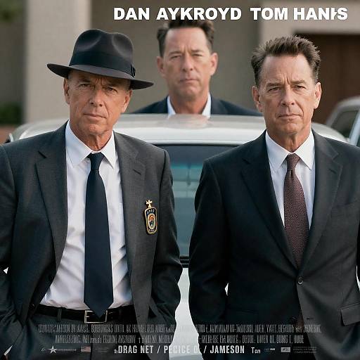 Detectives in Suits by a Classic Car