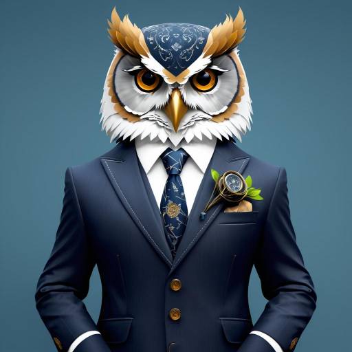 Anthropomorphic Owl in Tailored Suit