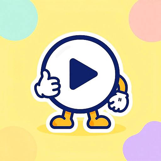 Cartoon Mascot YouTube Logo