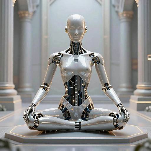 Ultra-Realistic Biomechanical Meditative Humanoid