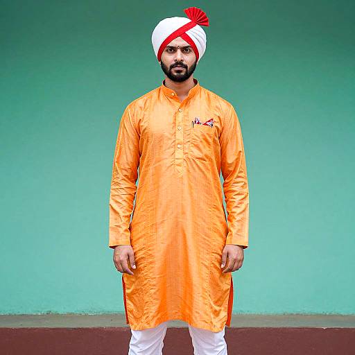 Traditional Jodhpuri Suit Photo in Orange