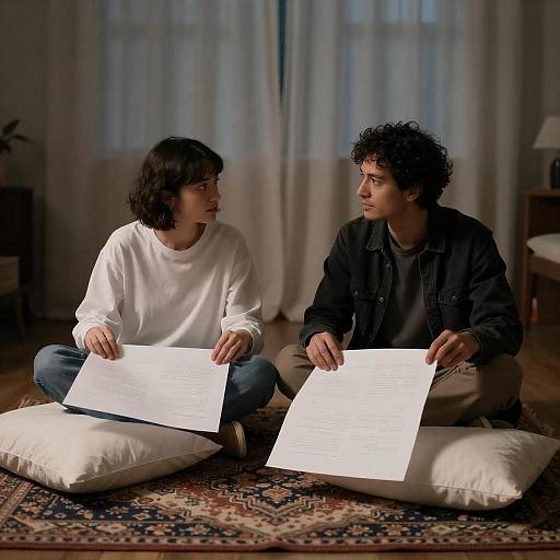 Intimate Design Session on Patterned Rug