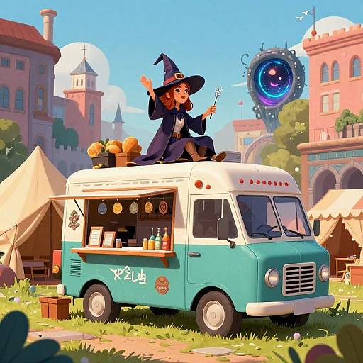 Whimsical Witch Food Truck Fantasy
