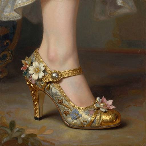 Shabby Chic Rococo Fantasy Shoe