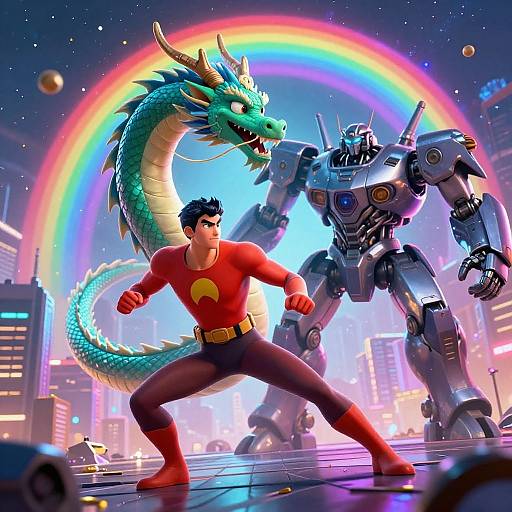 Epic Shenlong vs Robot Battle