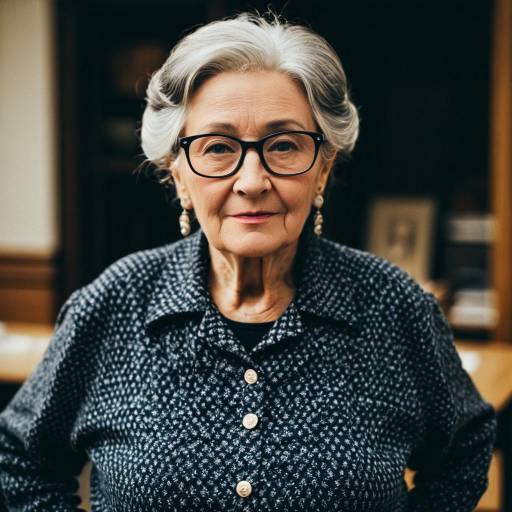 Portrait of Elderly Woman with Glasses