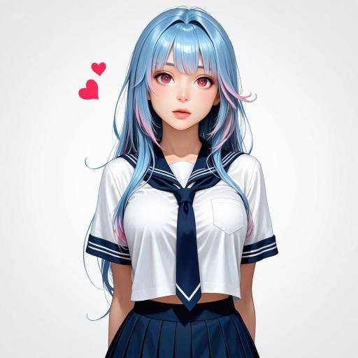 Blue-Haired Kancolle Girl Portrait