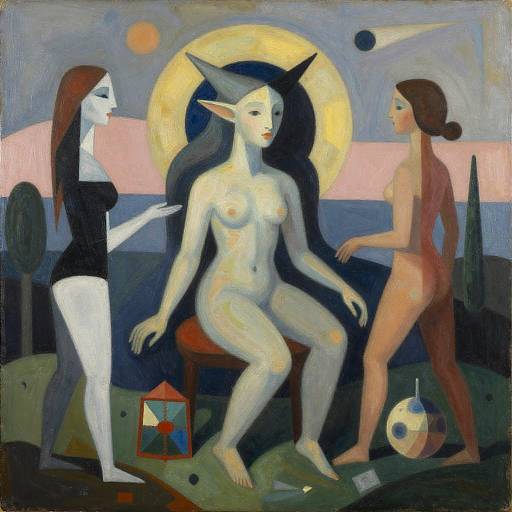 Eclectic Fusion Art with Dreamlike Creature