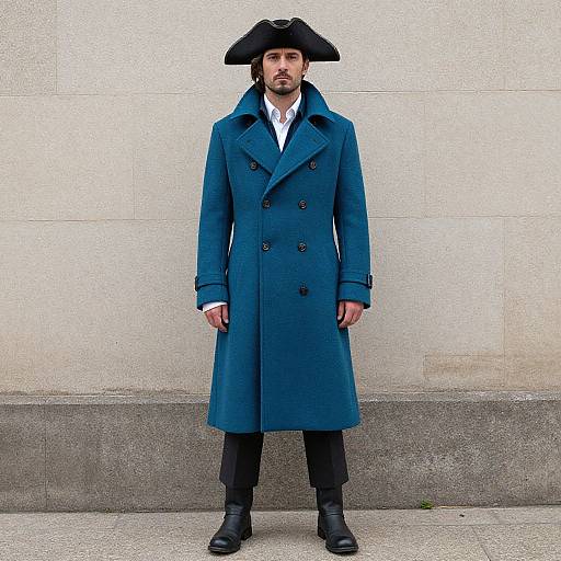 Man in Teal Pirate Coat