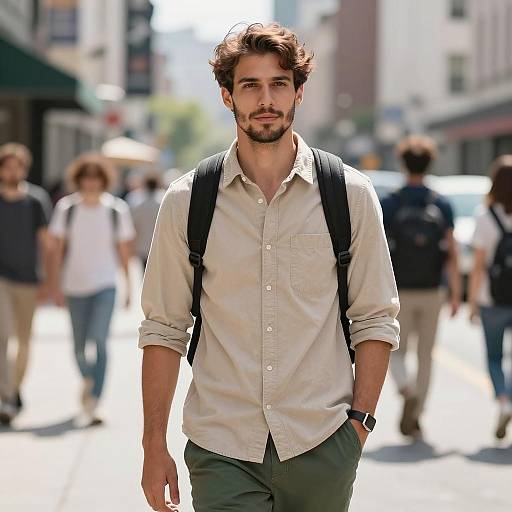 Stylish Young Man in Urban Outfit