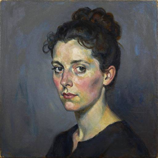 Simone de Beauvoir in Miró Style