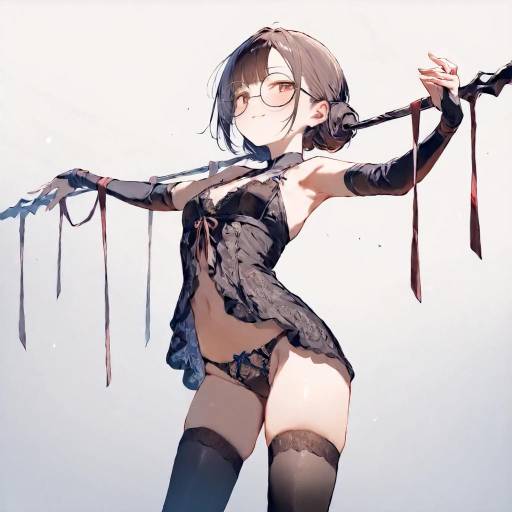 Playful Petite Woman in Lace Lingerie Playful Petite Woman in Lace Lingerie