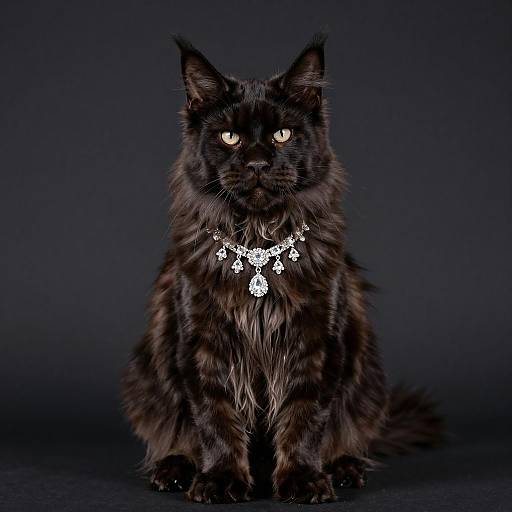 Elegant Maine Coon Cat Portrait