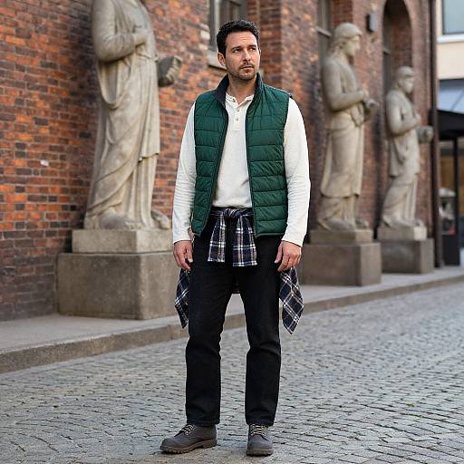 Man in Rugged Urban Forest Style