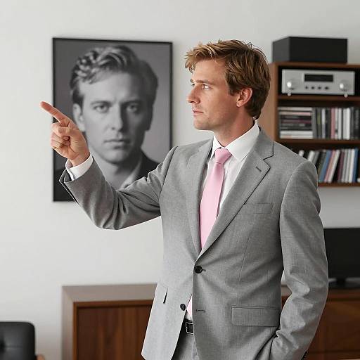 Stylish Man in Modern Interior Setting