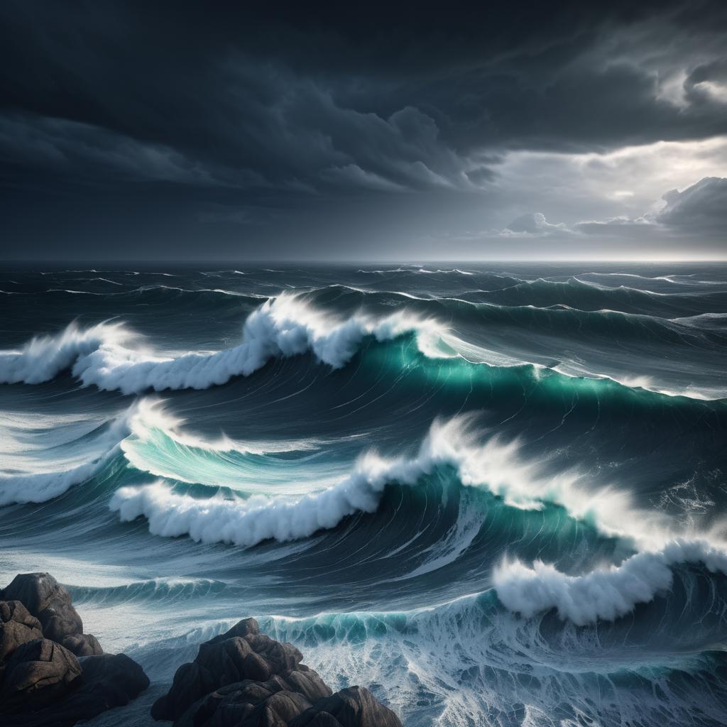 Dramatic Stormy Seascape in 8K