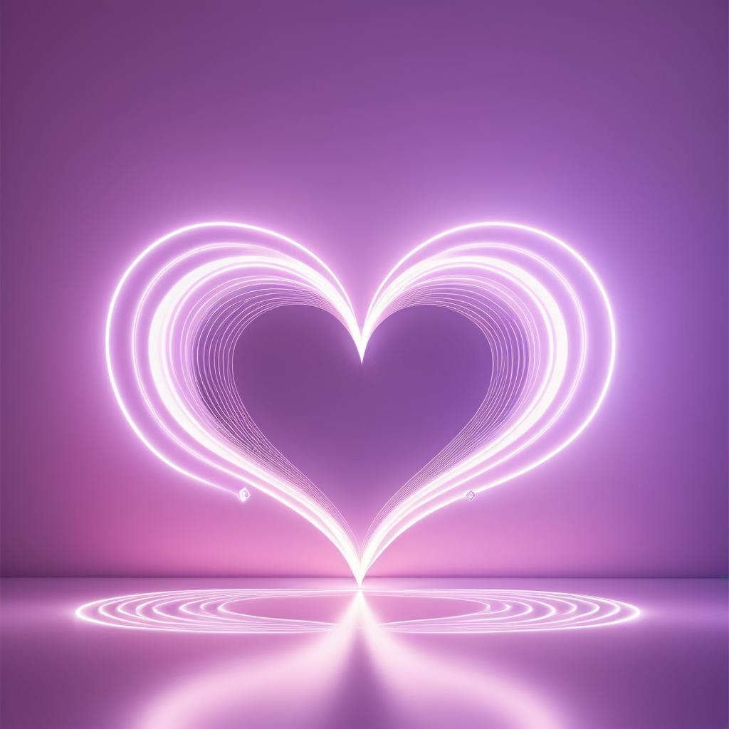 Romantic Heart-Shaped Light Artistry