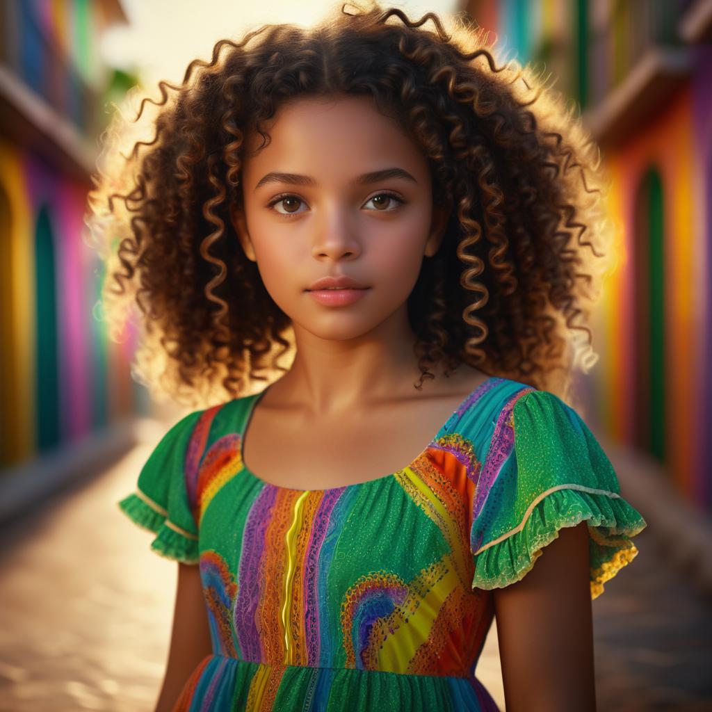 Cinematic Portrait of a Young Brazilian Girl