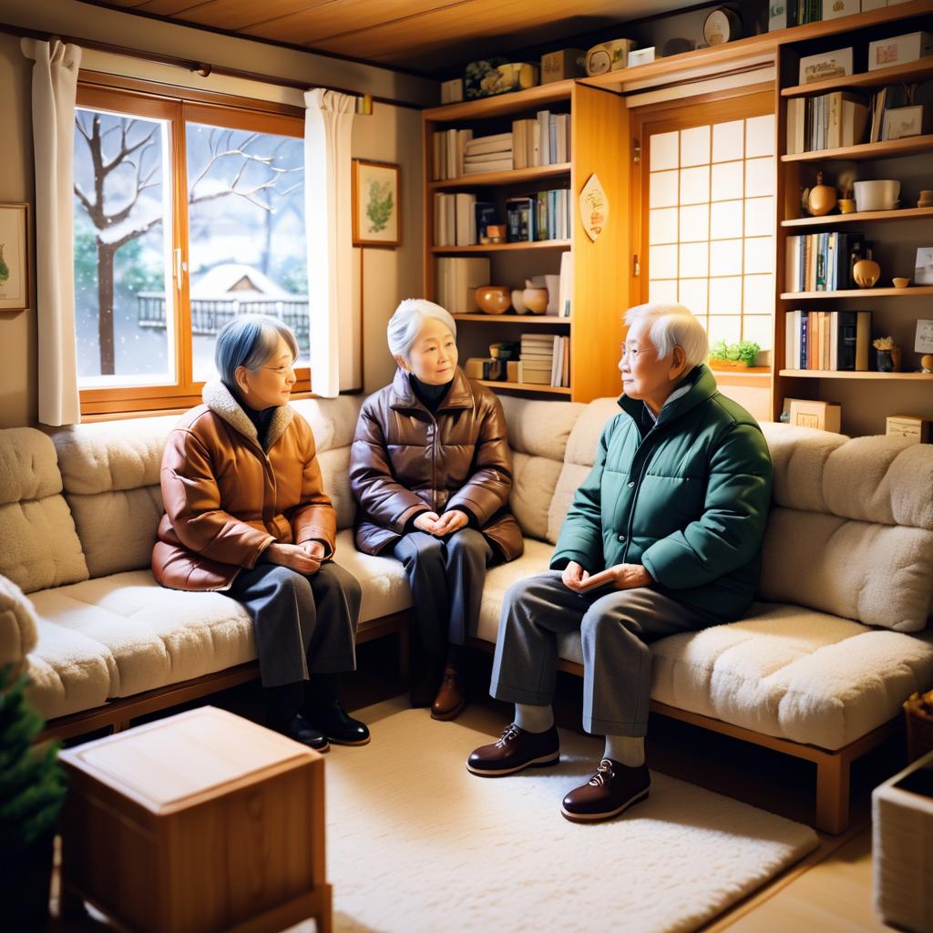 Warm Moments with Elderly Friends