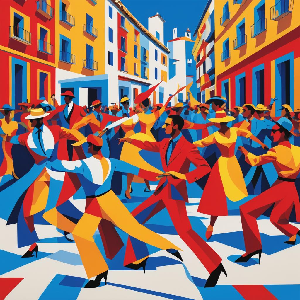 Dynamic Street Performance in Picasso Style