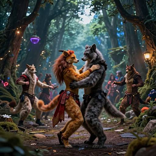 Anthropomorphic Animal Dancers Rave