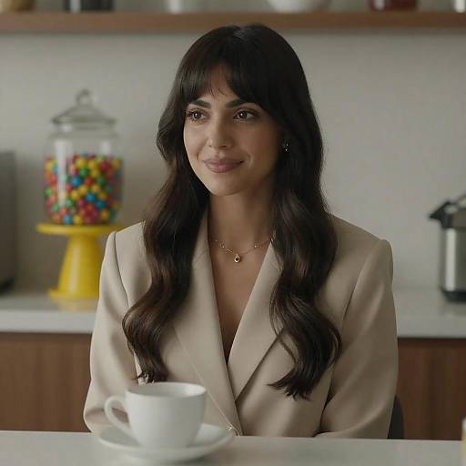 Charming Portrait of a Woman with Candies