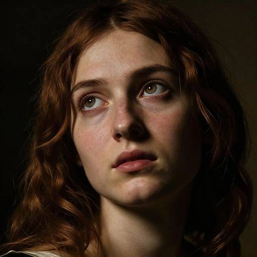 Caravaggio Style Portrait with Hazel Eyes