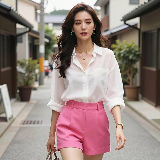 Casual Chic Woman in Fishing Village