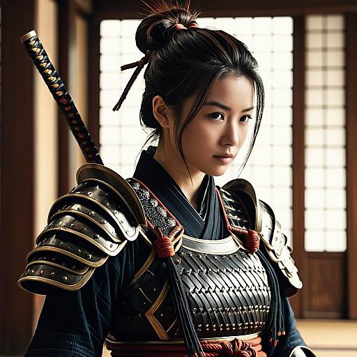 Warrior Elegance: Samurai Knot Hairstyle