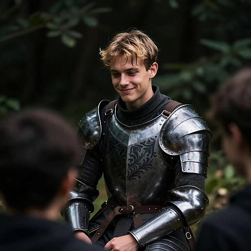 Medieval Portrait in Lush Greenery