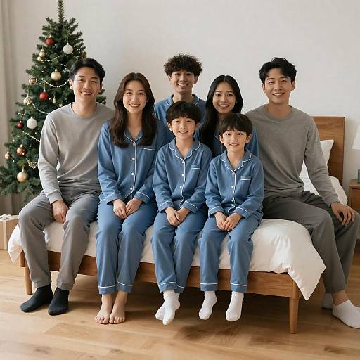 Cozy Family Christmas Gathering Portrait