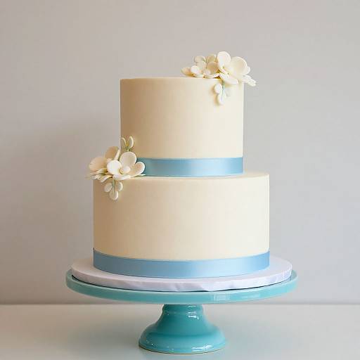 Elegant Two-Tiered Floral Wedding Cake