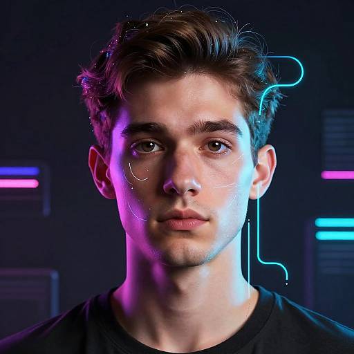 Futuristic Photo to Neon Avatar