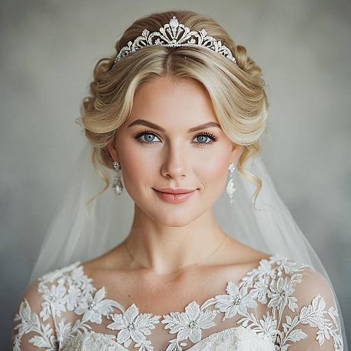 Elegant Wedding Portrait of a Blonde Bride