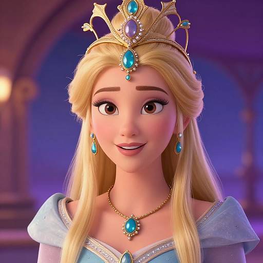 Atlantean Princess Portrait, Blonde Beauty