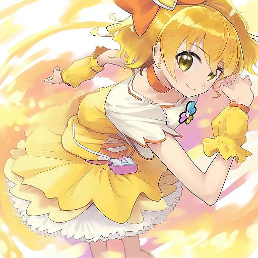 Illustration of Cure pine, precure in the style of Kaedeko (kaedelic)