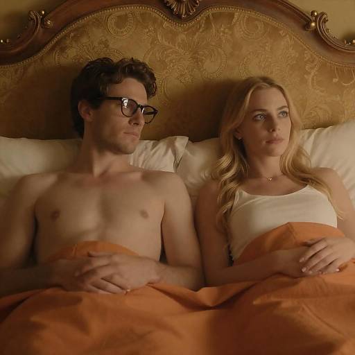 Warm Morning with Ornate Gold Headboard