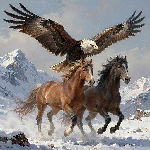Mythical Eagle-Horse Fantasy Mashup
