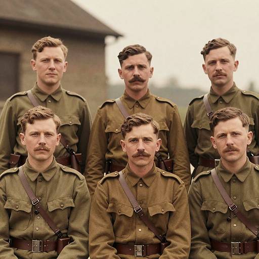 Vintage Soldier Group Photo Restoration
