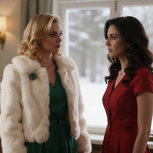 Intense Eye Contact Between Two Women