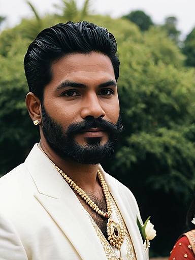 Groom in Traditional Hindu Wedding Attire