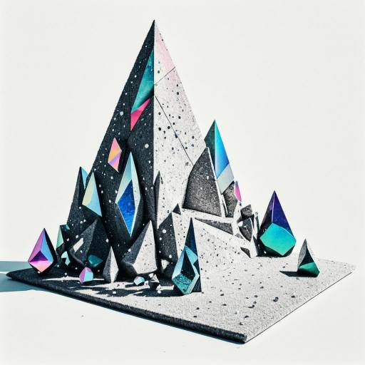Abstract Fabric Effect Sensory Crystal Monument