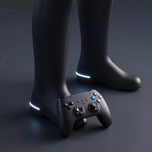 Matte Black Gaming Console Boots with LED Lights