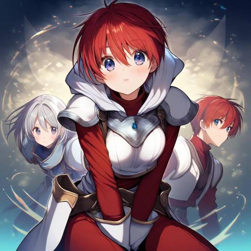 Illustration of Adol christin, ys in the style of Usamata