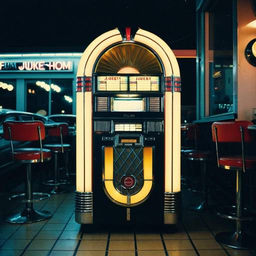 Vintage Jukebox in Retro Diner