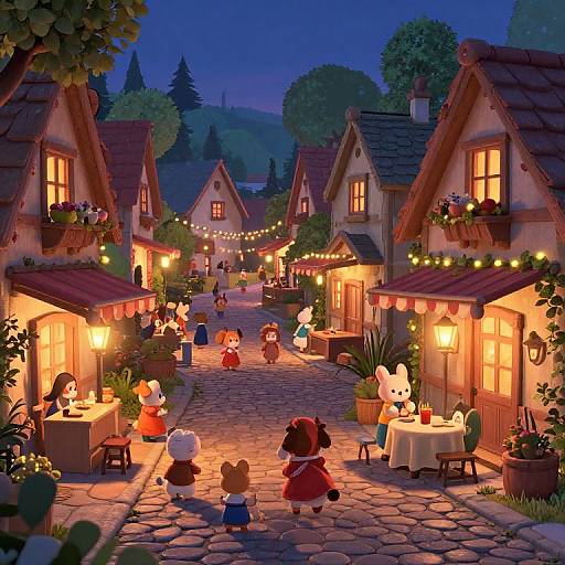 Cozy Disney Village Twilight Celebration